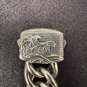 David Yurman Silver Wave clasp men’s bracelet. RARE